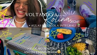 vlog: Volta às Aulas no 3º ano do ensino médio - escola integral!! 📚💜