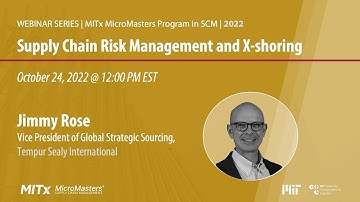 Supply Chain Risk Management and X shoring