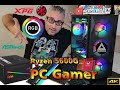 Este PC tem RGB até na FONTE !!! PC Gamer Gráficos Integrados Ryzen 5600G + 2x8GB XPG + Montech X3