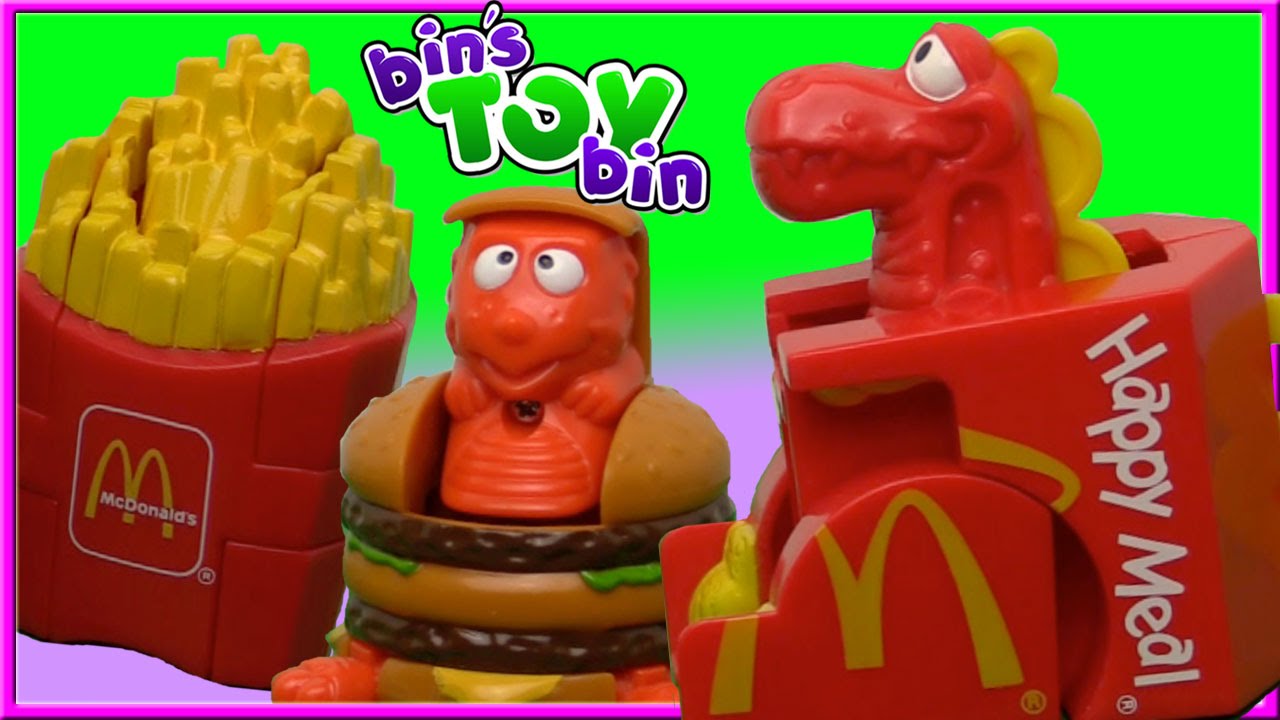 McDINO HAPPY MEAL (1990) FULL SET | McDonald's Play Food ...