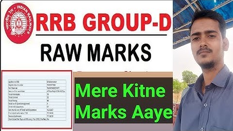 RRC GROUP-D - 2023,Raw Marks, Normalised Marks, PT Cutt Off, First Document Verification Cutt Off,