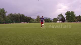 Girl football tricks by Newsflare Viral 145 views 2 years ago 24 seconds