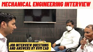 Mechanical Engineering Interview | CAD Designer Interview Question and Answers | Engineering Company