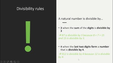 Properties of numbers | Divisibility rules