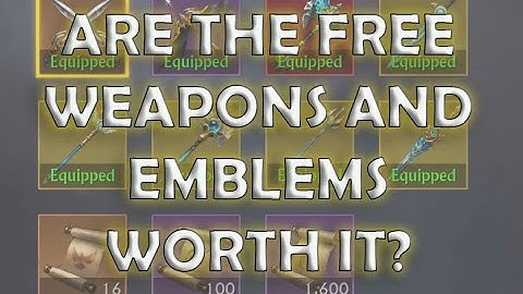 KOA stats part 3 - Hero Weapons and Dragon Emblems