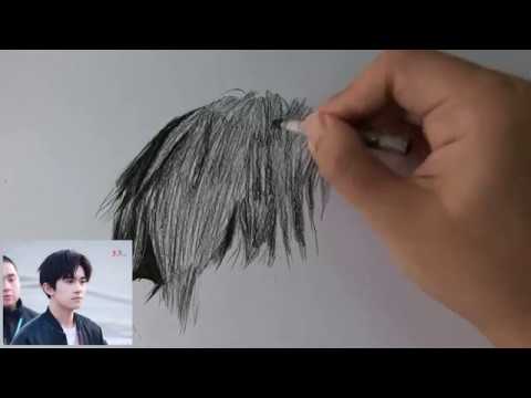 Hướng dẫn vẽ tóc nam bằng bút chì chỉ trong 30 phút  How to draw mans  hair in 30 minutes only  YouTube