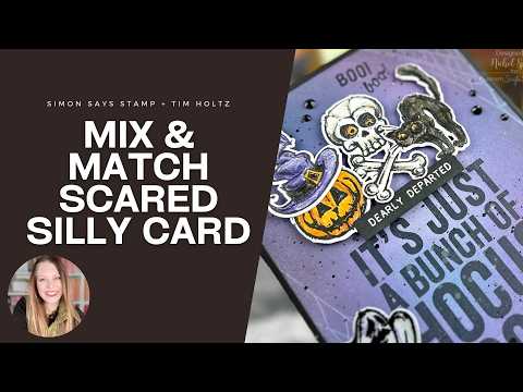 Tim Holtz Halloween Card | Mix & Match Scared Silly with NEW Coordinating Dies