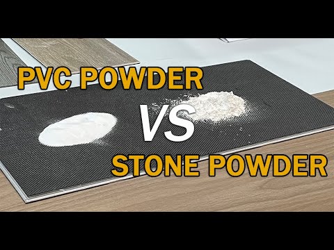 What is the PVC powder and stone powder used in the production of