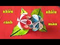 Cách gấp 1 cây hoa từ giấy màu thủ công - Fold flowers from handmade colored paper - New Idea DIY