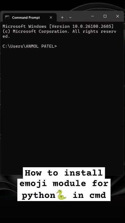 How to install emoji module for python in cmd🐍. #python # ...