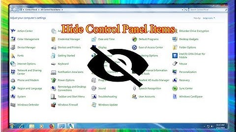 how to hide or show control panel items in windows 7 using group policy