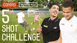 Hector Bellerin vs Dele Alli! 5 Shot Challenge with Vuj and Timbsy