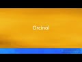 Pronunciation of the words orcinol