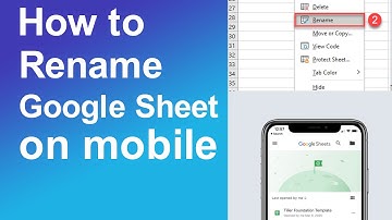 How to rename google sheet on mobile