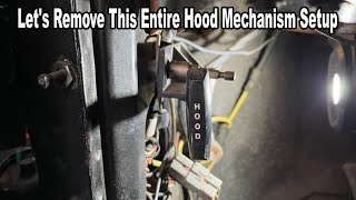 Ford Mustang II Hood Release Cable &amp; Locking Mechanism Removal &amp; How It&#39;s Assembled, Pinto, Bobcat?