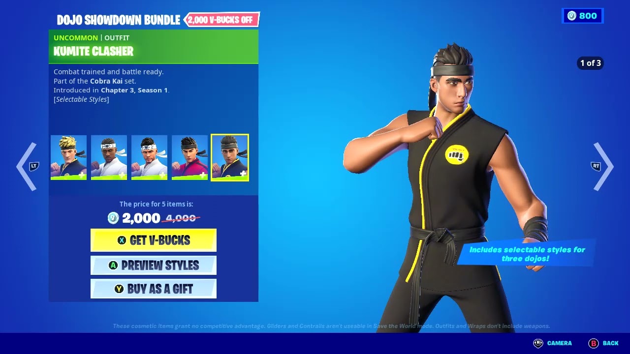 Conjunto Cobra Kai chega ao Fortnite