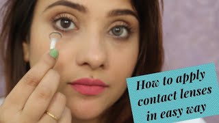 How to apply contact lenses || Without using hands.. || quarantine period