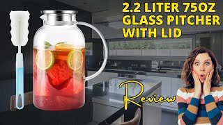 Glass Pitcher with Lid Hot & Cold Beverages #amazonfinds