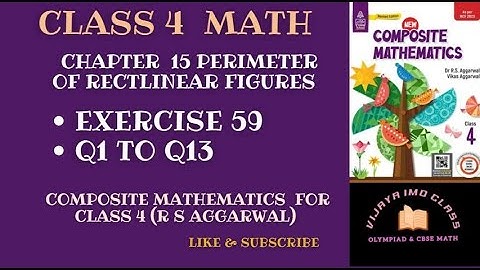 PERIMETER Mastery in 4th Grade Math with R.S. Aggarwal