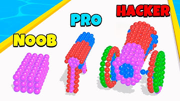 NOOB vs PRO vs HACKER - Magnet Balls Run