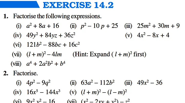 Ch 14 Factorisation || Part 1 Exercise 14.2 || Class 8 Maths || RBSE CBSE NCERT