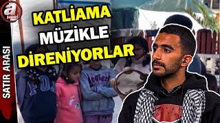 Katliama müzikle direniyorlar! Gazzeli Anbar savaşın çocukları için söylüyor | A Haber