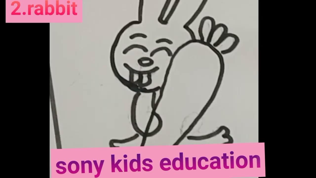 step by step pet animal 🐶🐰🦜🐱easy drawing idea for kidssubscribed YouTube