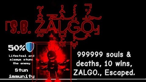 Superbuffed ZALGO Showcase | Sans Game Remake | Roblox