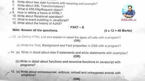 OU BSc (CBCS) Computer science VI sem question paper jun 2023 | web technologie | Osmania university