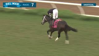 Endlessly wins the Del Mar Juvenile Turf (Gr.III) race 7 at Del Mar 9/10/23.