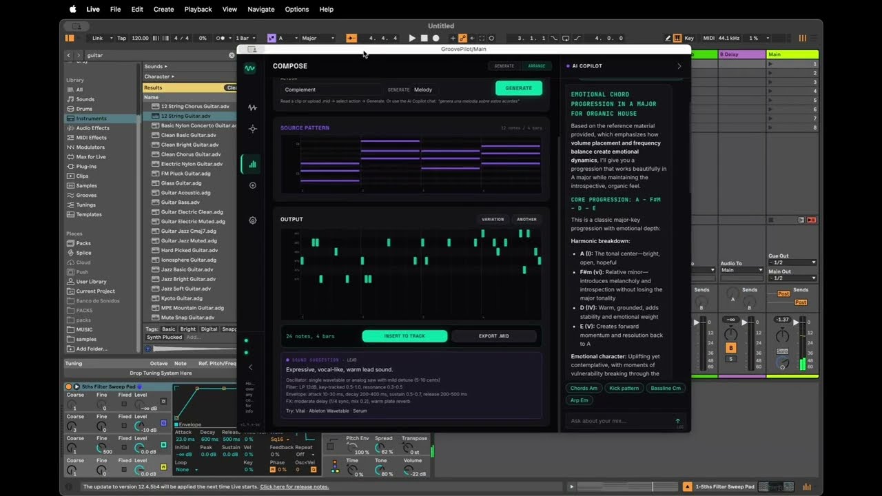 AI Chord Progression + Melody in 2 Minutes — GroovePilot Demo