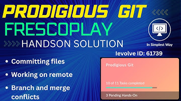 Prodigious git frescoplay solution | commiting files | working on remote | branch and merge conflict