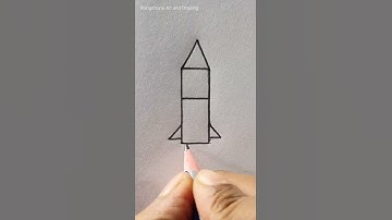 F for rocket 🚀🚀 #drawing #roket #shortsvideo #reels 🚀🚀
