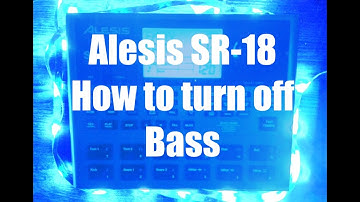 Alesis SR18 How to turn off Bass, Percussion or Drum tracks Tutorial V2.0