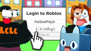 RICH Noob GAVE me his ROBLOX PASSWORD in Pet Simulator 99