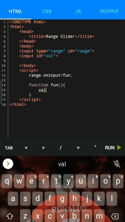 Create Range Slider Using Html Css Javascript | Vk Technical - YouTube