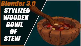 Blender 3.0 Hand painting game asset || Stylized wooden bowl ||