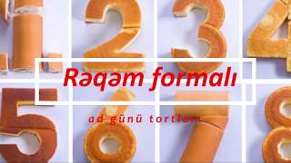 Rəqəm formalı ad günü tortları