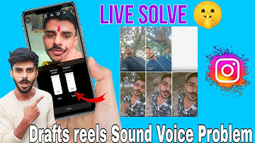 Draft Reel पर Sound नहीं आरा है | How to Fix Instagram Draft Reels Sound Problem | Draft Reels Audio