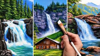 Best of Correa Art | WATERFALLS | ACRYLIC Painting Best of Correa Art | WATERFALLS | ACRYLIC Painting