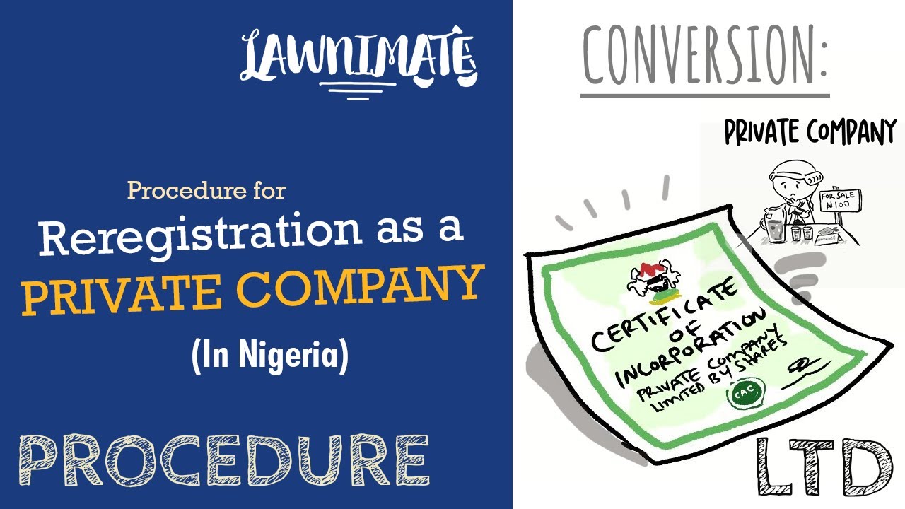 Procedure for Re-registration:  Public to Private Company