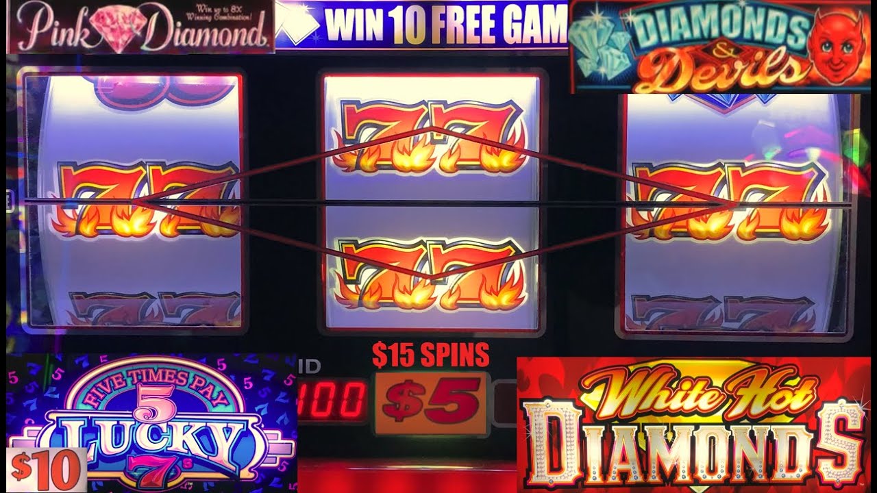 BOOM! HIGH LIMIT SLOTS! $10 5 TIMES PAY LUCKY 7S + DIAMONDS & DEVILS + PINK DIAMOND & MORE SLOT PLAY