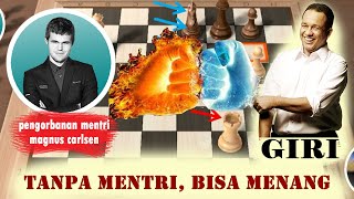 MAGNUS CARLSEN VS ANISH GIRI | PENGORBANAN MENTRI YANG INDAH DI PEMBUKAAN CATUR SICILLIAN DEFENSE screenshot 5