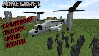 How to Transport NPC's in Vehicles using MCHeli Mod | Minecraft Airborne and Ground Troop Deployment screenshot 3