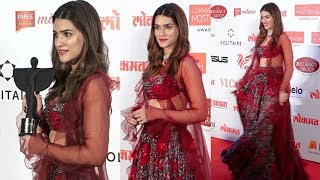 OMG !! Kriti Sanon STEALING HEARTS With Her Red Outfit  at the Lokmat Most Stylish Awards 2019