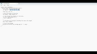 Sum and Average  Of Array Elements in Java