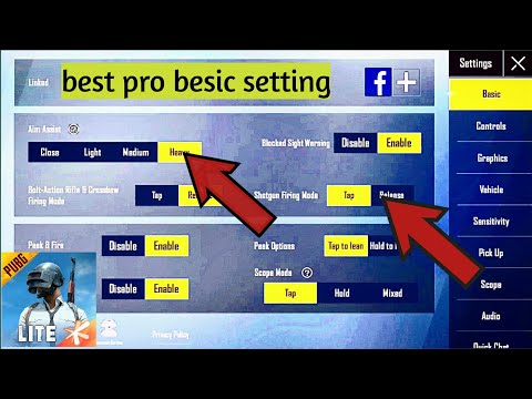 Pubg mobile lite pro player besic settings//best pro besic settings//new 0.17.0update