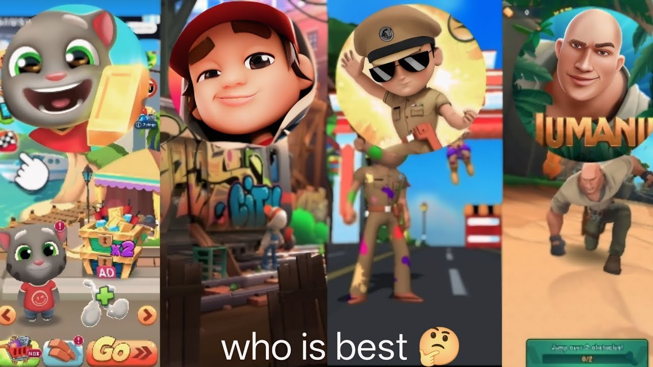 Tom Gold Run 🆚 Subway City 🆚 Subway Surfers 2 🆚 Little Singham 🆚 Jumanji 🆚 New Update 2026