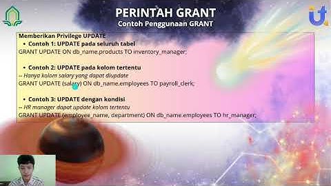 DATA CONTROL LANGUAGE SECURITY DALAM DATABASE