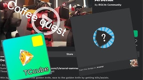 The Coffee Quest badge in Arsenal... (Roblox Arsenal)